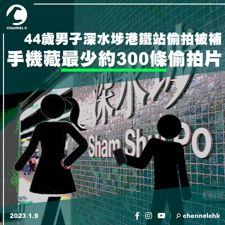 44歲男子深水埗港鐵站偷拍被補 手機藏最少約300條偷拍片