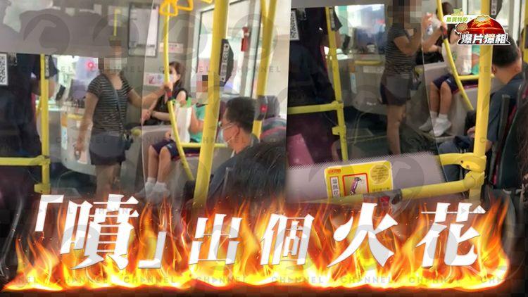 防疫 vs 顧己及人？師奶巴士上幫仔仔噴酒精 阿叔不滿受波及！雙方展開罵戰｜EomBuy特約爆片爆相