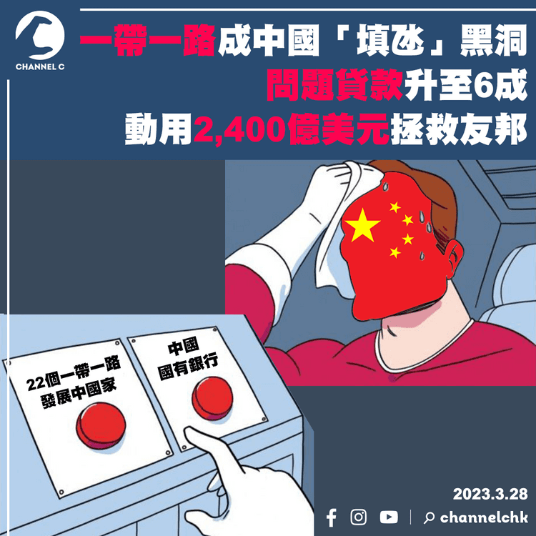 一帶一路成中國「填氹」黑洞 問題貸款升至6成動用2,400億美元拯救友邦