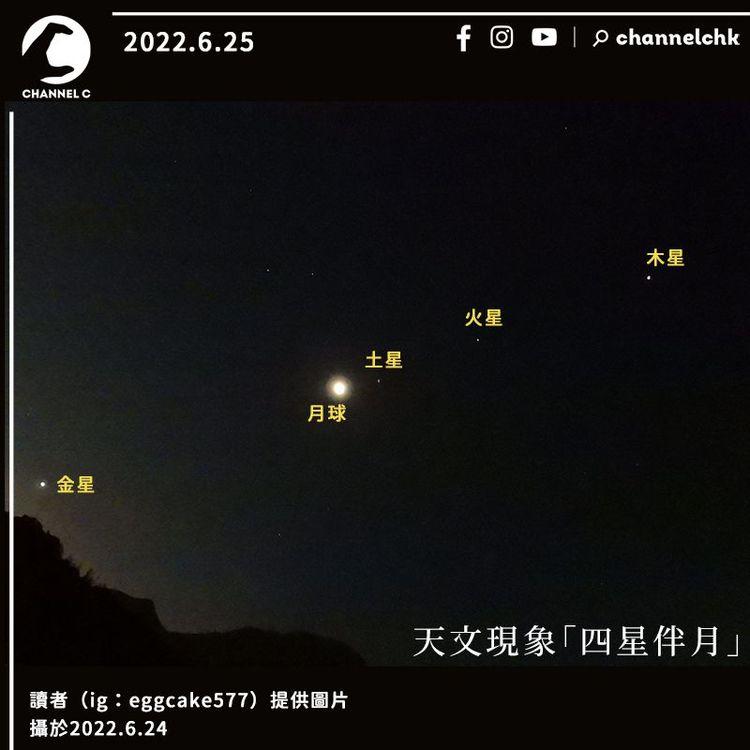 八星連珠匯聚難遇 Channel C讀者先與眾分享「四星伴月」︱圖輯