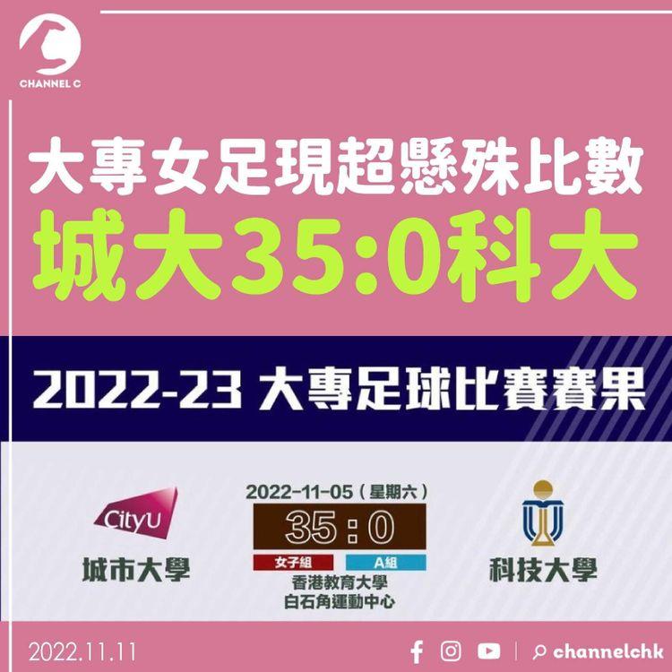 大專女足現超懸殊比數 城大35:0大勝科大